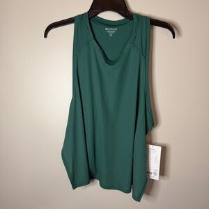Athleta size XL green tank top BNWT womens workout gym Army Sleeveless
